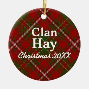 Ornamento De Cerâmica O clã faz feno o Tartan escocês