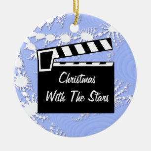 Ornamento De Cerâmica O conselho de Clapperboard da ardósia do filme