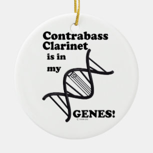 Ornamento De Cerâmica O Contrabass Clarinet Está Nos Meus Genes