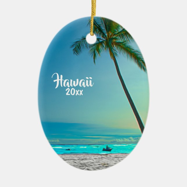 Ornamento De Cerâmica O costume 2 tomou partido Natal das palmas do (Frente)