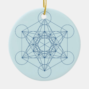 Ornamento De Cerâmica O cubo de Metatron