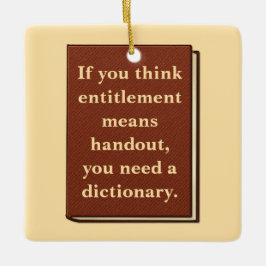 Ornamento De Cerâmica O direito não é um folheto