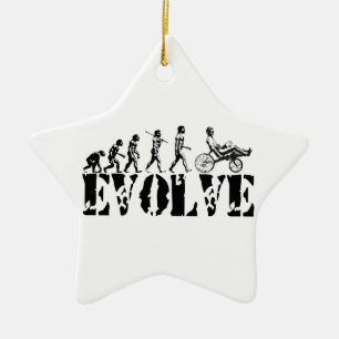 Ornamento De Cerâmica O divertimento Recumbent da evolução da biciclet