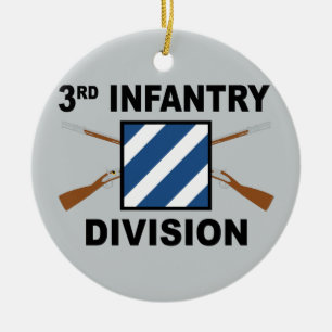 Ornamento De Cerâmica ó Divisão de infantaria - rifles cruzados - com