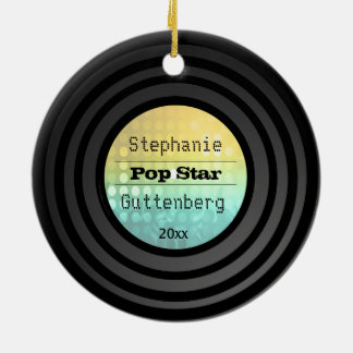 Ornamento De Cerâmica O dobro tomou partido lembrança Dourado da luz do