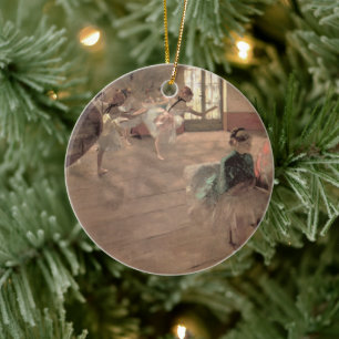 Ornamento De Cerâmica O ensaio de Edgar Degas, Arte Balé de Vintage