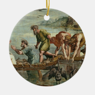 Ornamento De Cerâmica O esboço miraculoso dos peixes (desenhos animados