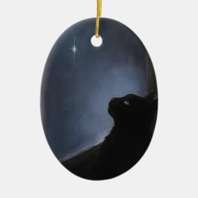 Ornamento De Cerâmica O Espírito de Natal do Charlie (Frente)