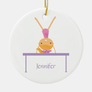 Ornamento De Cerâmica O feixe de equilíbrio personalizado da ginástica