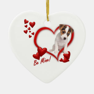 Ornamento De Cerâmica O filhote de cachorro de Jack Russell seja