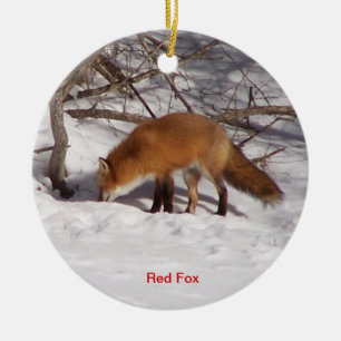 Ornamento De Cerâmica O Fox vermelho