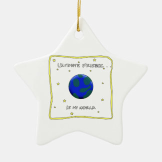 Ornamento De Cerâmica O Frisbee final é meu mundo