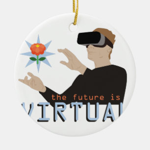 Ornamento De Cerâmica O futuro é virtual