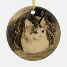 Ornamento De Cerâmica O Gato (de Gwen John)