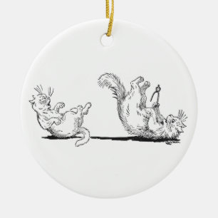 Ornamento De Cerâmica O gato do dentista extrai o dente errado