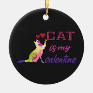 Ornamento De Cerâmica O gato é meu namorados, meu gato é meu namorados