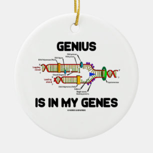 Ornamento De Cerâmica O Genius está em meu Genes Humor de Replicação 