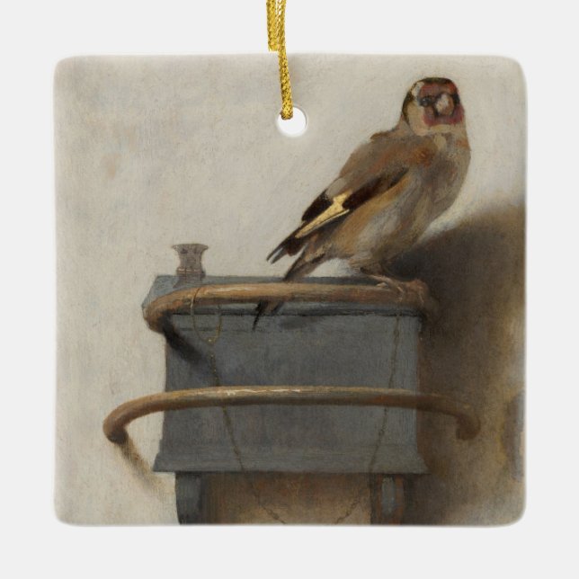 Ornamento De Cerâmica O Goldfinch (Frente)