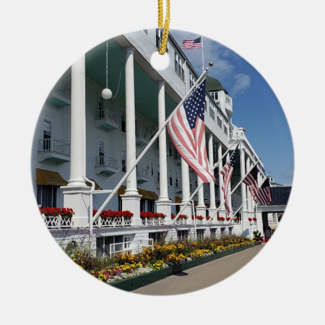 Ornamento De Cerâmica O Grand Hotel em Mackinac Island, Michigan (Frente)