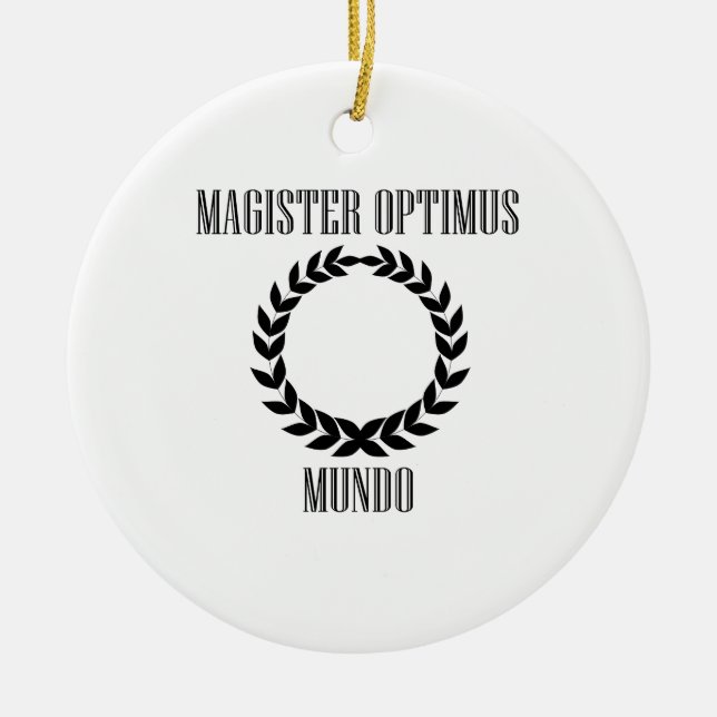 Ornamento De Cerâmica O grande professor do mundo (homem) (Frente)