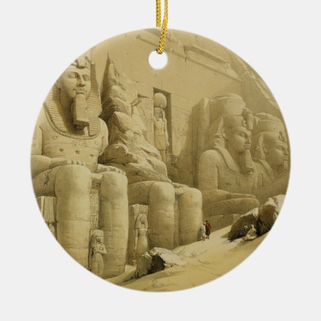 Ornamento De Cerâmica O grande templo de Abu Simbel, Nubia, de "Egipto (Frente)