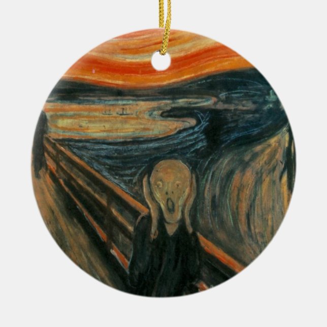 Ornamento De Cerâmica O Gritar - Edvard Munch (Frente)