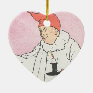 Ornamento De Cerâmica O homem na lua olhou para fora da lua