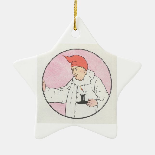 Ornamento De Cerâmica O homem na lua olhou para fora da lua (Frente)