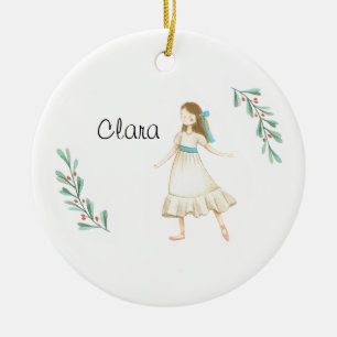 Ornamento De Cerâmica O Invólucro Personalizado Clara Keepsasasaem Cerâm