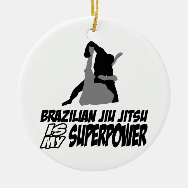 Ornamento De Cerâmica O jitsu brasileiro do jiu é minha superpotência (Frente)