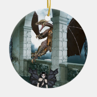 Ornamento De Cerâmica O Lair do Dragão