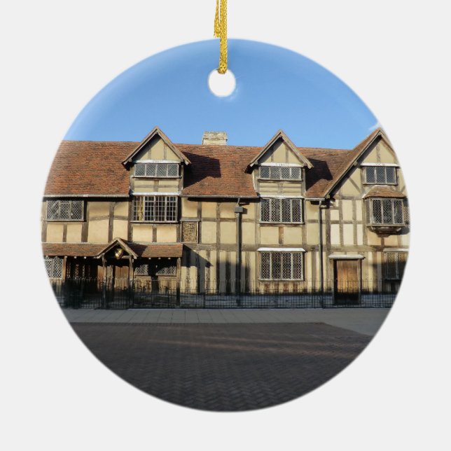 Ornamento De Cerâmica O lugar de nascimento de Shakespeare em Stratford (Traseira)