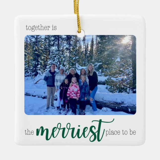 Ornamento De Cerâmica O lugar mais agradável a ser arredondado (Frente)