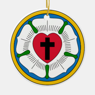 Ornamento De Cerâmica O Lutheranism Martin Luther do rosa de Luther