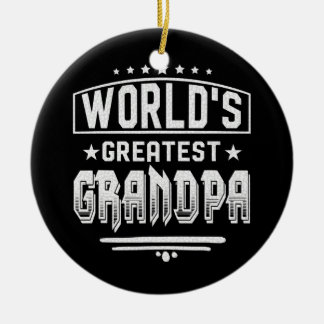 Ornamento De Cerâmica O maior Dia de os pais do avô do mundo