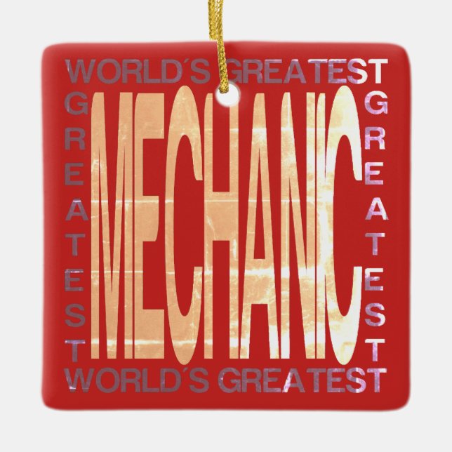 Ornamento De Cerâmica O Maior Mecânico do Mundo (Frente)