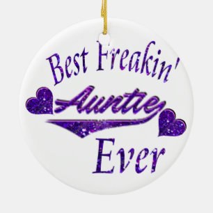 Ornamento De Cerâmica O melhor Auntie nunca