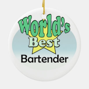 Ornamento De Cerâmica O melhor barman do mundo