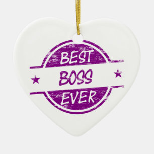 Ornamento De Cerâmica O melhor chefe sempre roxo