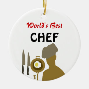 Ornamento De Cerâmica O melhor cozinheiro chefe do mundo, o melhor