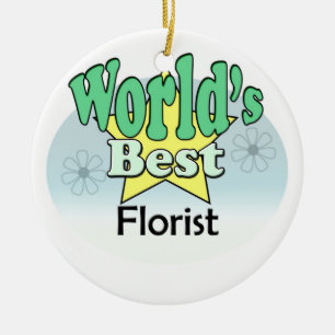 Ornamento De Cerâmica O melhor florista do mundo
