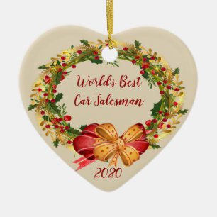 Ornamento De Cerâmica O melhor Natal da grinalda da antiguidade do