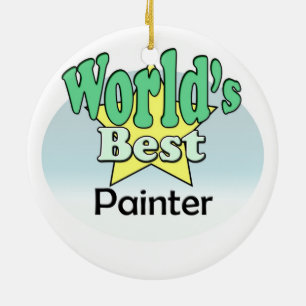 Ornamento De Cerâmica O melhor pintor do mundo
