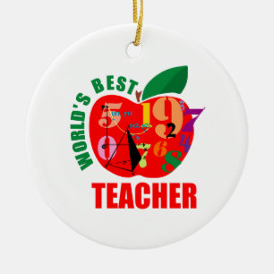 Ornamento De Cerâmica O melhor professor Apple do mundo