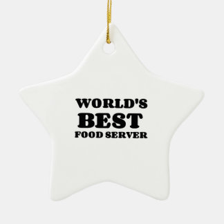 ORNAMENTO DE CERÂMICA O MELHOR SERVIDOR DE COMIDAS DO MUNDO
