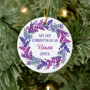Ornamento De Cerâmica O meu primeiro Natal como a Terra Roxa do Ano da N