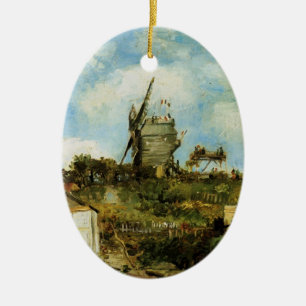 Ornamento De Cerâmica O Moulin de la Galette por Vincent van Gogh