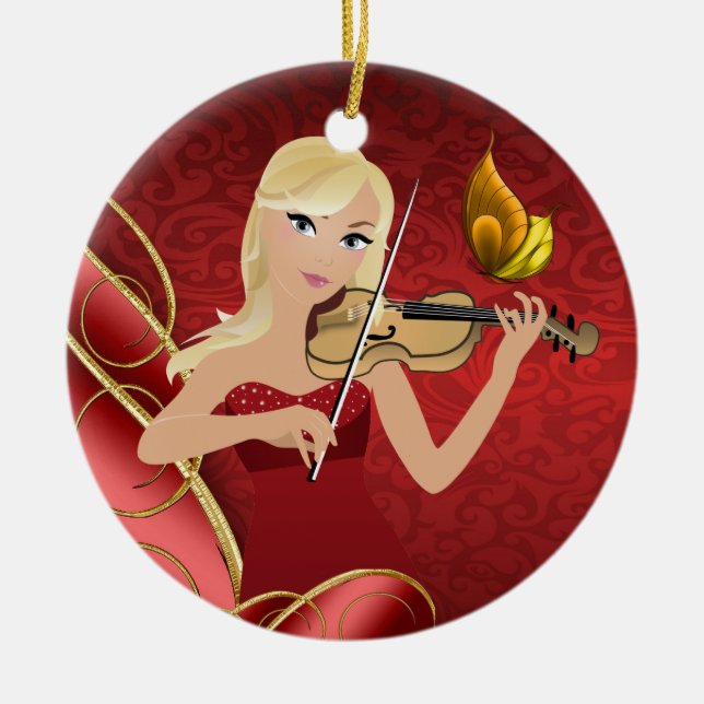 Ornamento De Cerâmica O músico - SRF (Frente)