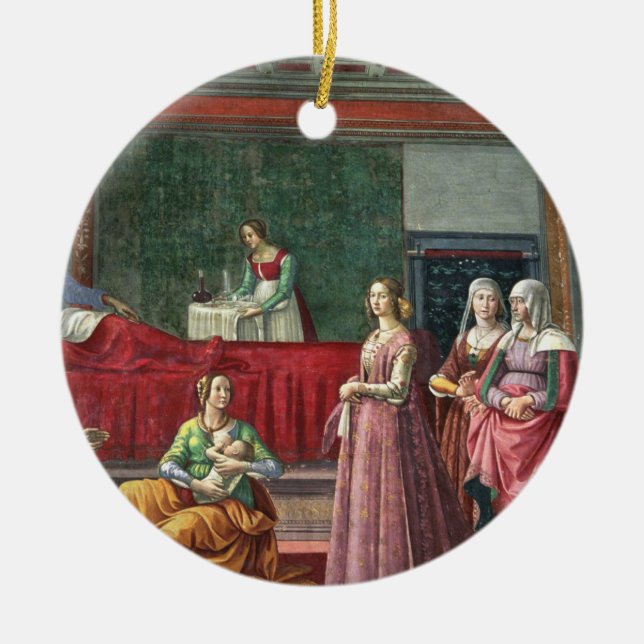 Ornamento De Cerâmica O nascimento de St John o baptista (fresco) (veja (Frente)
