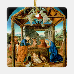 Ornamento De Cerâmica O Nascimento, famosa pintura de Sandro Botticelli